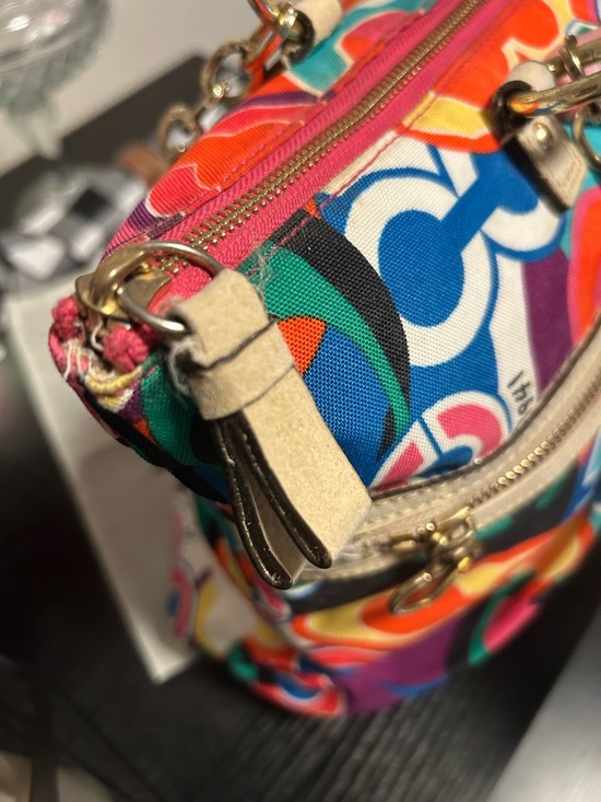 📍AS IS PROJECT! Coach Poppy Signature Large Tote Bag No Offers - Picture 11 of 16